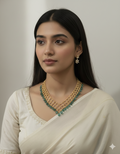 Elegant Green Beaded Layered Necklace
