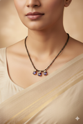 Elegant Purple Stone Mangalsutra – Minimal Grace Collection
