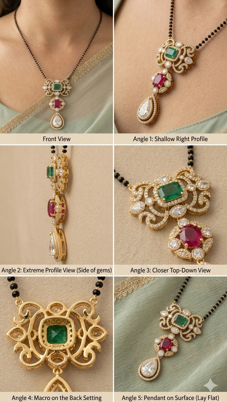 Emerald Ruby Designer Mangalsutra