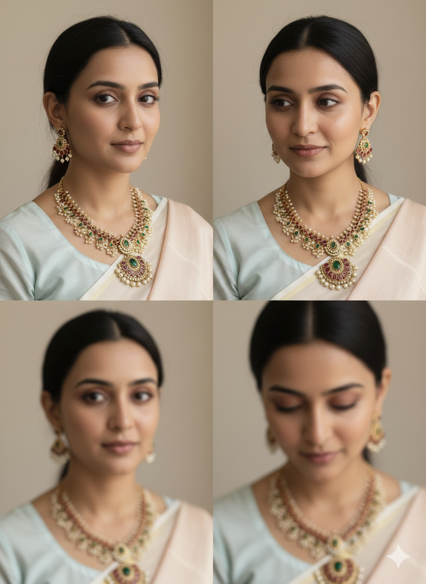 Royal Pearl & Ruby Necklace Set