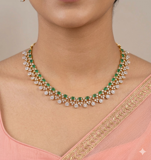 diamond-style stone necklace