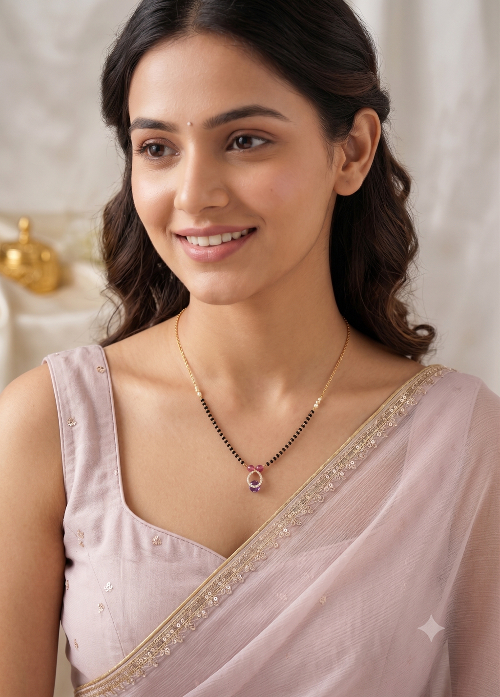 Multi-Stone Pendant Mangalsutra