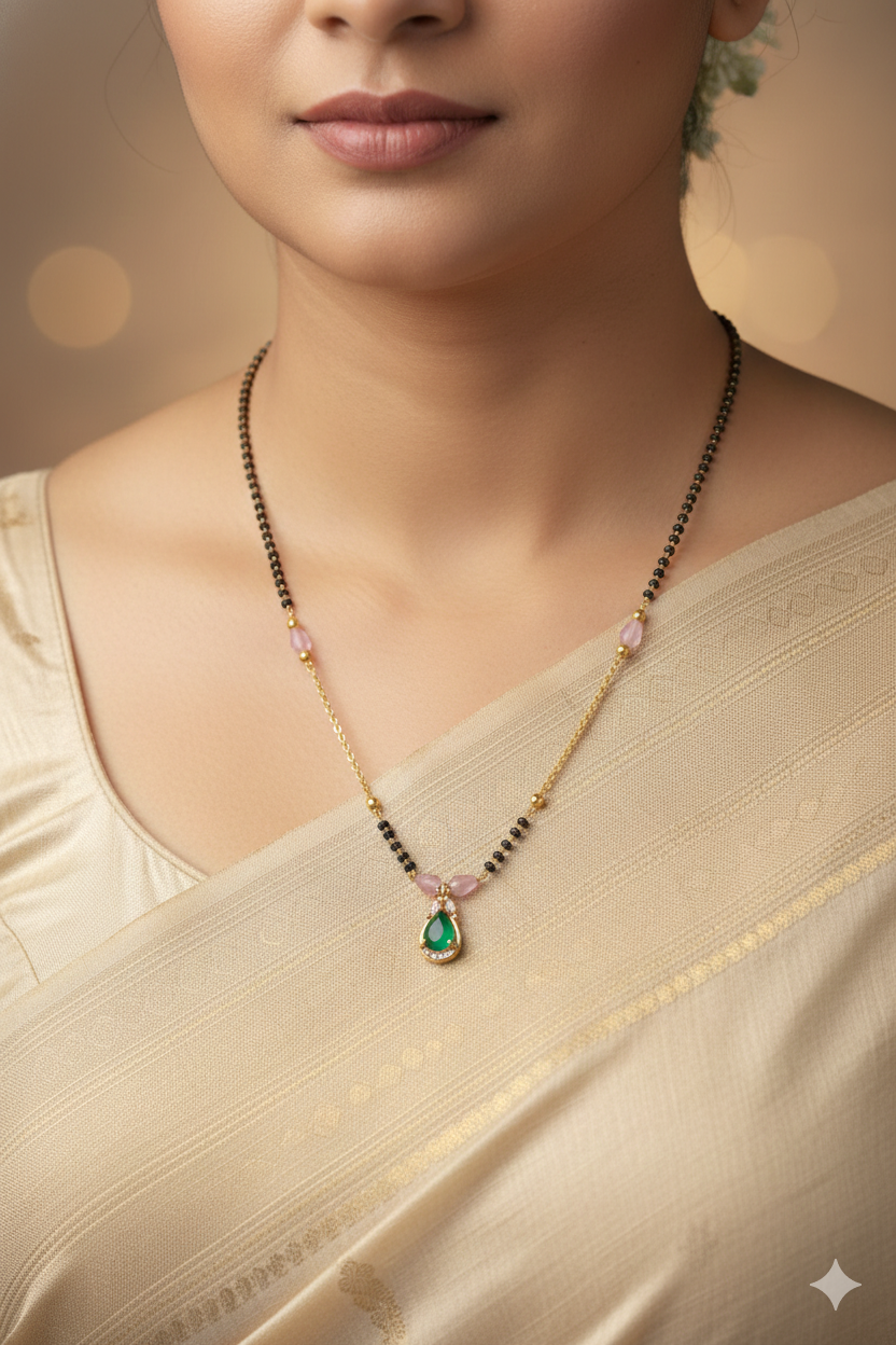 Elegant Black Bead Mangalsutra – Minimal Everyday Grace