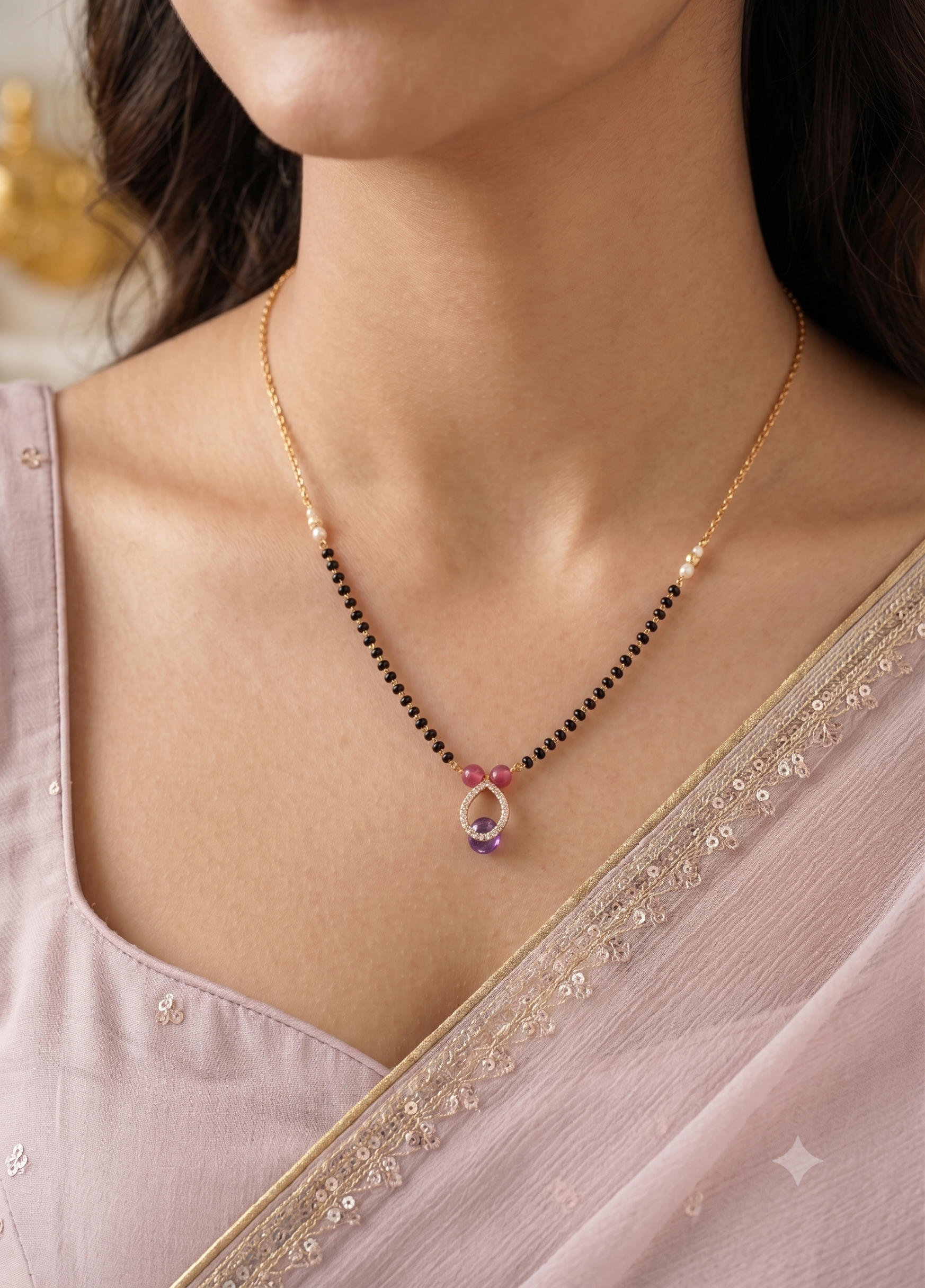 Multi-Stone Pendant Mangalsutra