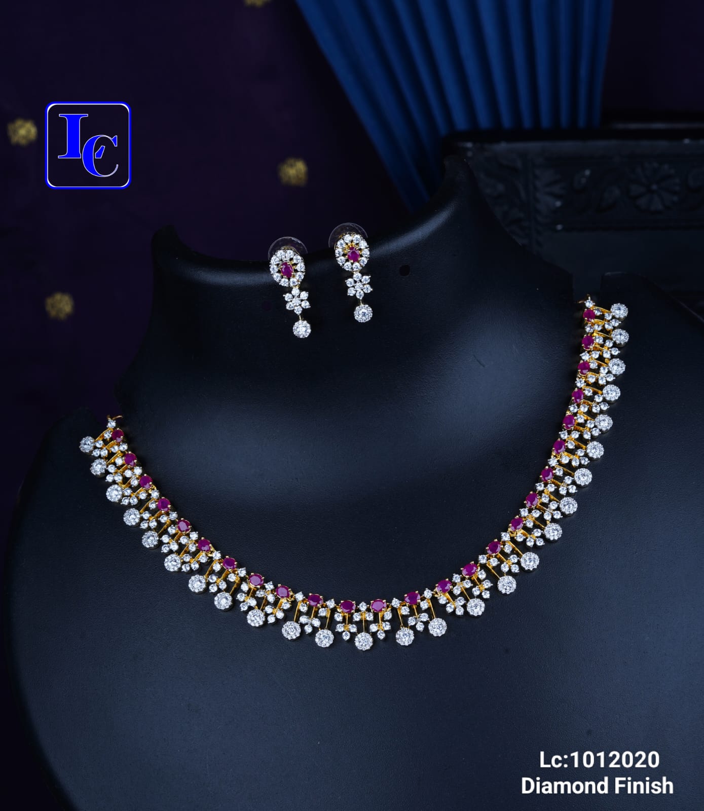 diamond-style stone necklace