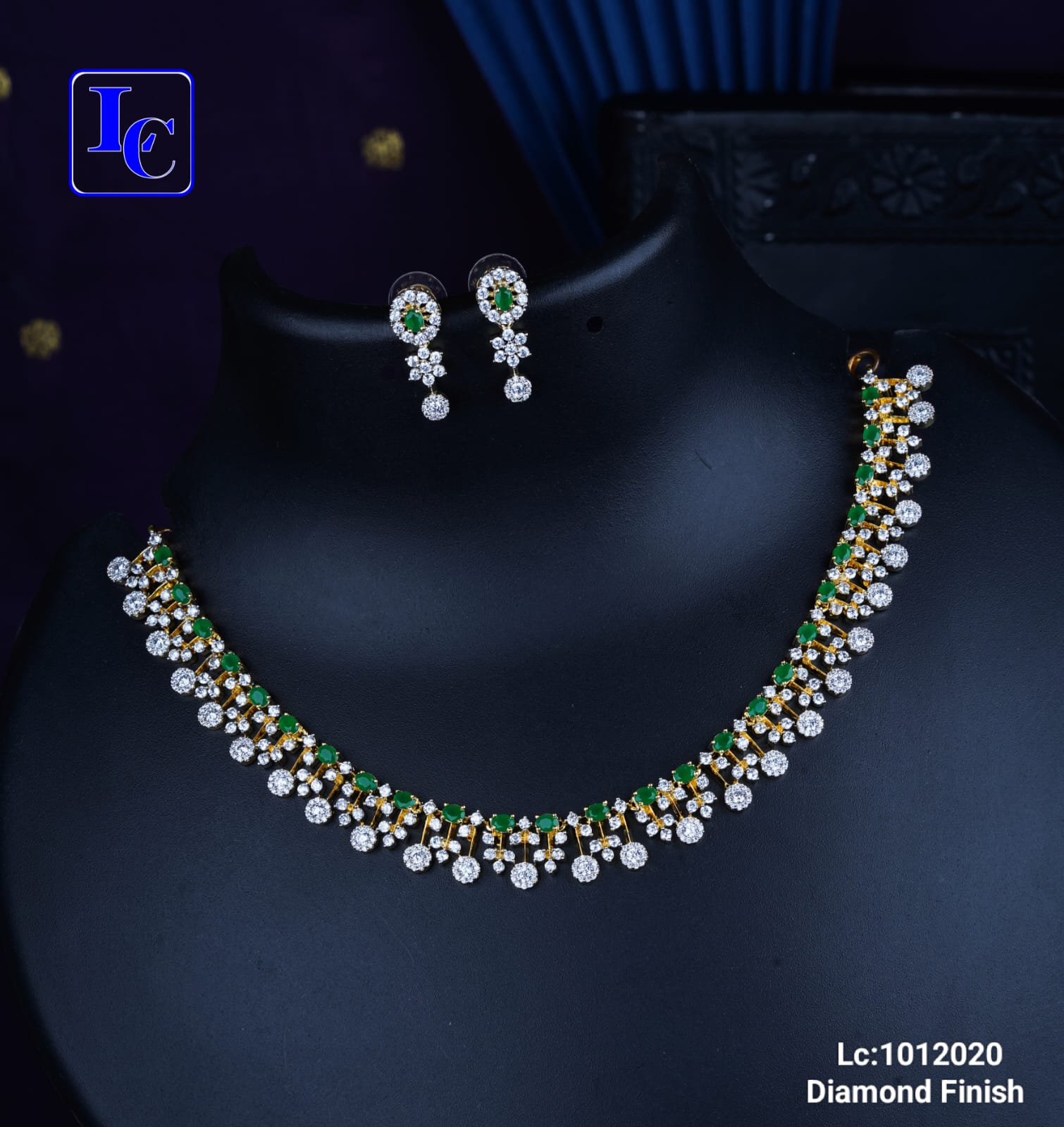 diamond-style stone necklace