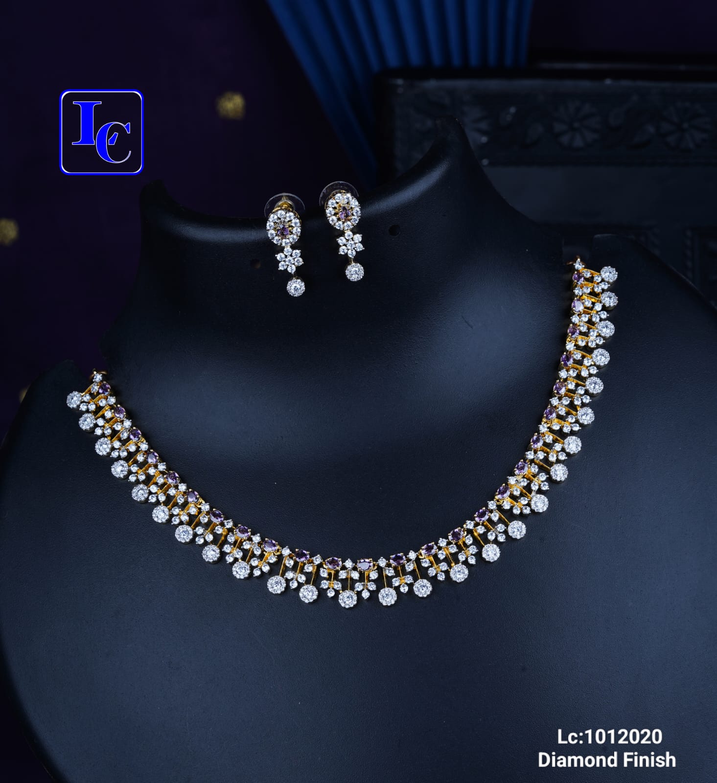 diamond-style stone necklace