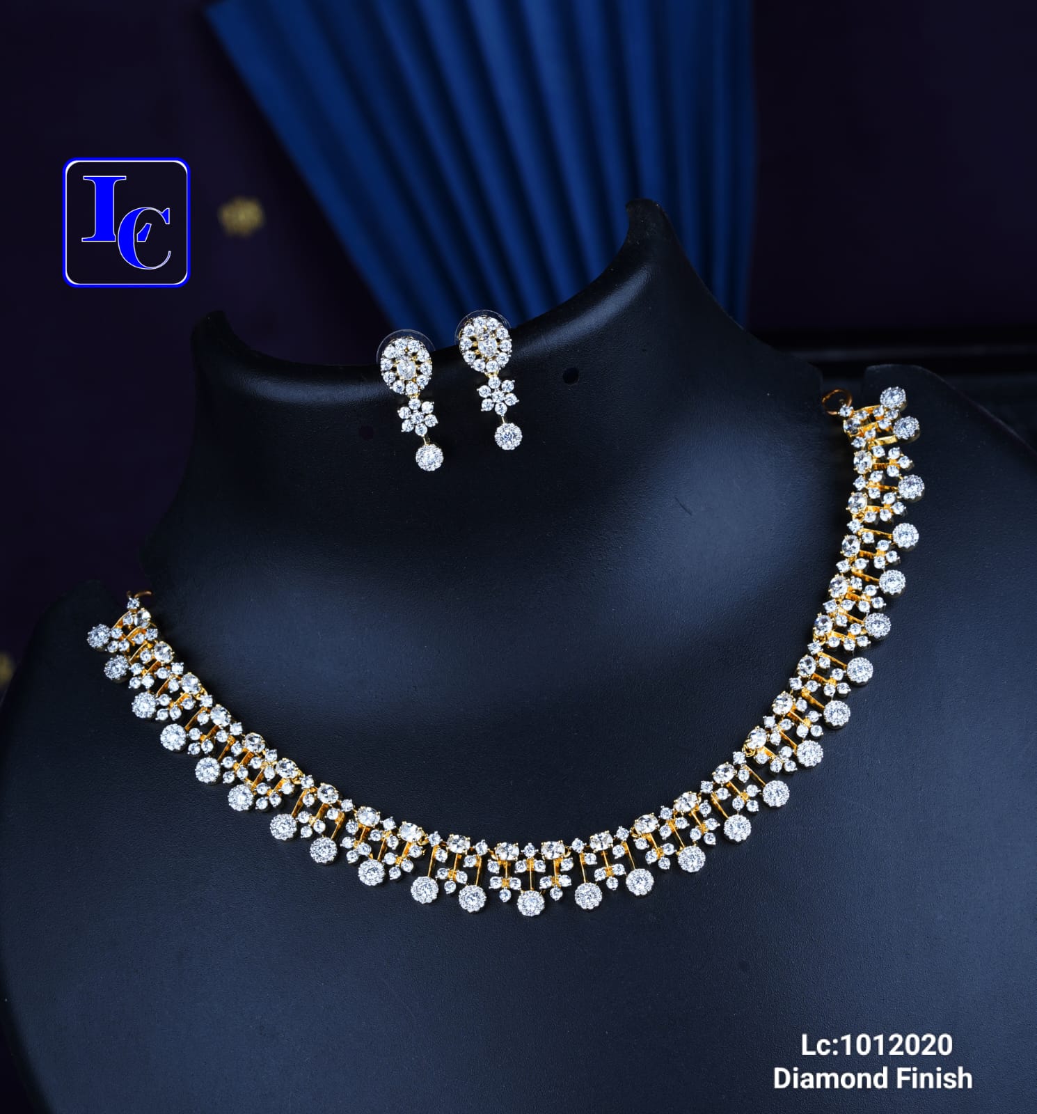 diamond-style stone necklace