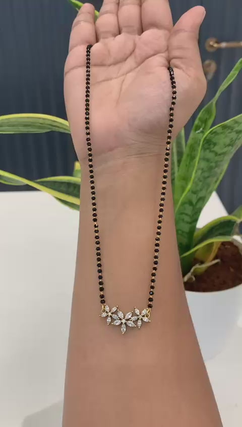 Elegant Floral Mangalsutra – Minimal Grace Collection